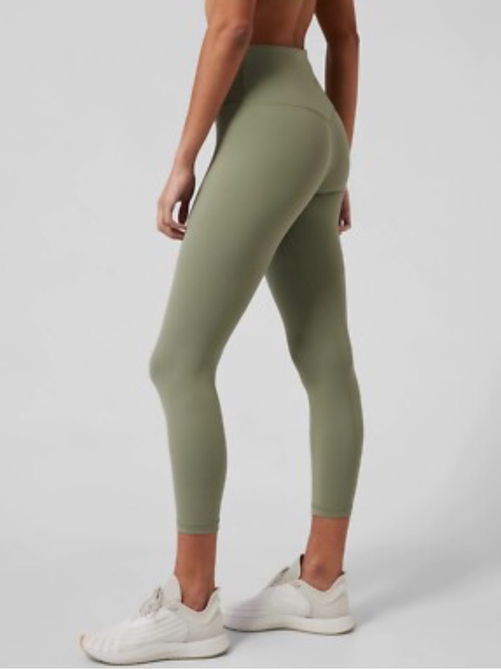Athleta Ultra High Rise Elation 7/8 Tight Eucalyptus Sage Green Seamless Sz M - Picture 2 of 12